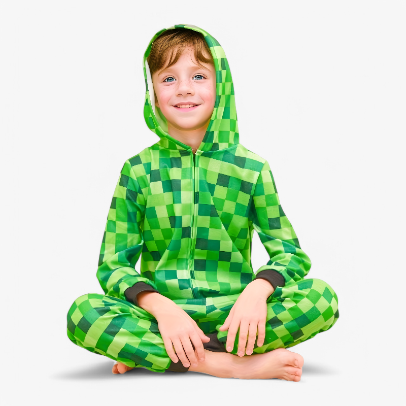 Minecraft-Einteiler für Kinder – Weiches Polyester