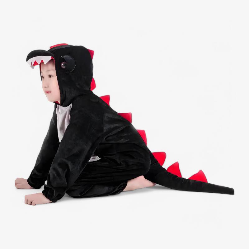 Dinosaurier-Einteiler für Kinder – inklusive Kapuze und Schwanz