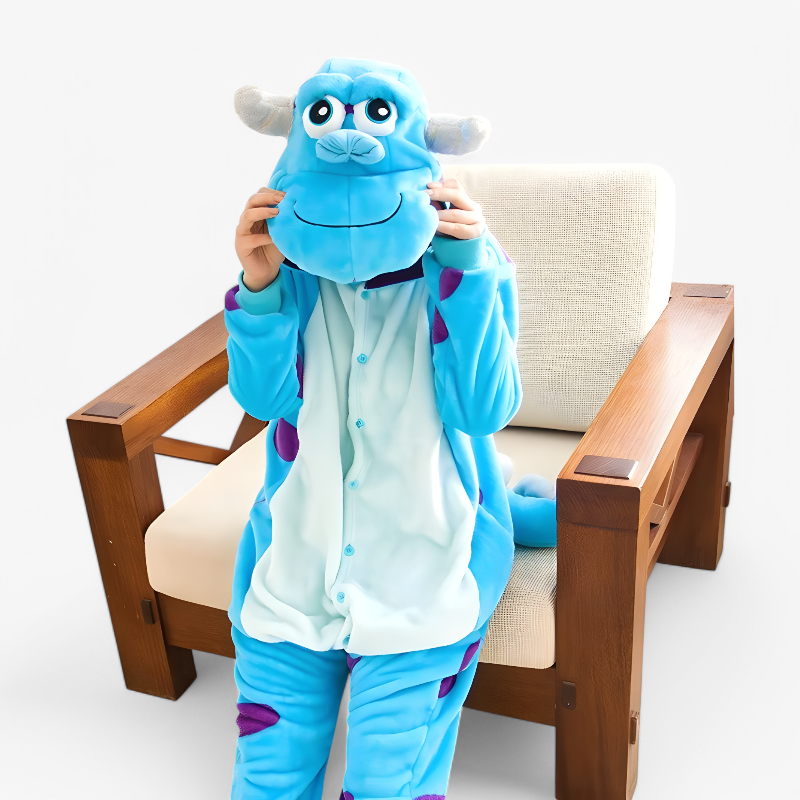 Dziecięcy kombinezon Sulley Monster Onesie – uroczy kombinezon z kapturem i ogonem