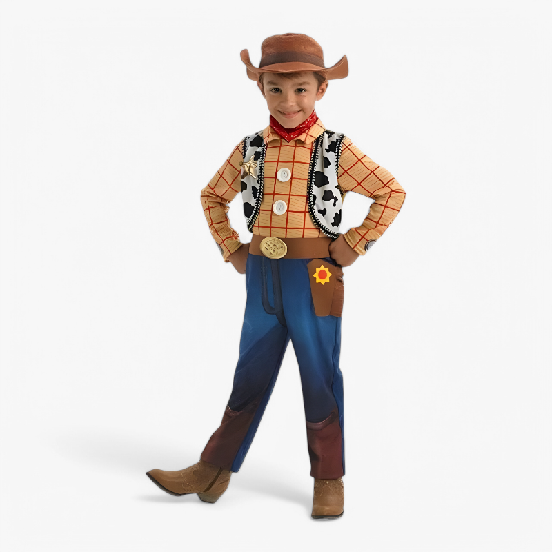 Cowboy-Kostüm für Kinder – inklusive Hut, Halstuch und Accessoires