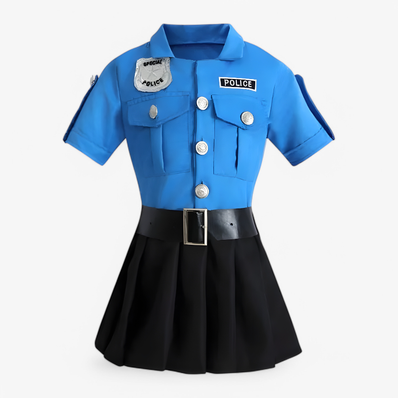 Polizeikostüm für Mädchen – inklusive Hut und Accessoires