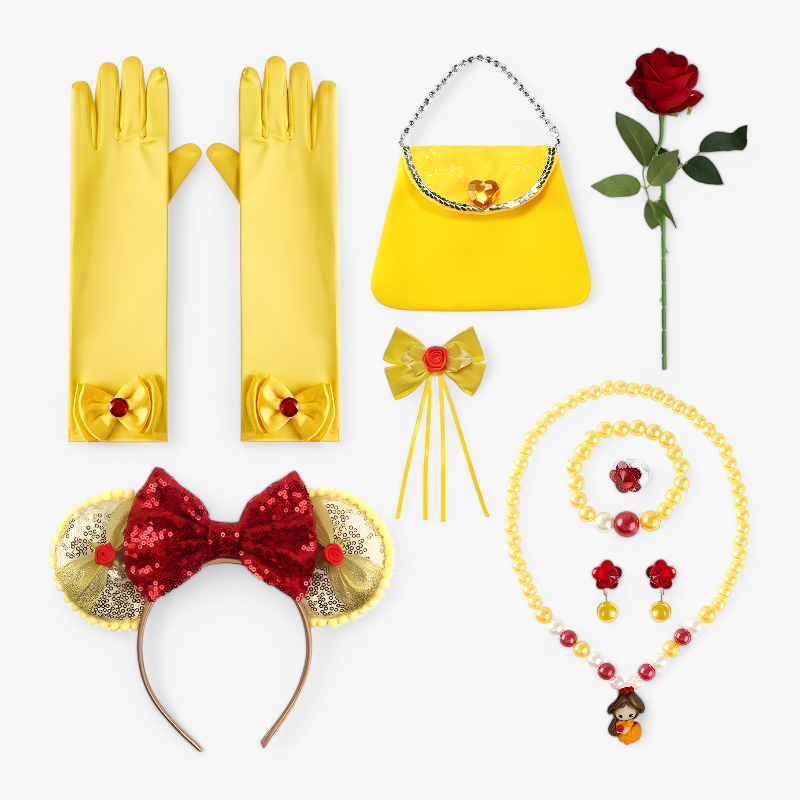 Bezauberndes Prinzessinnenkleid für Kinder – mit Tiara und Zauberstab