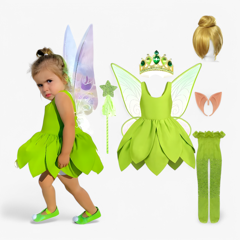 Bezauberndes Feenkostüm für Kinder – komplett mit Flügeln und magischem Look