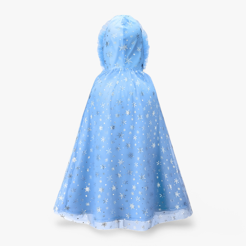 Eleganter Prinzessinnenumhang für Kinder – komplett mit Tiara, Handschuhen und Schmuck