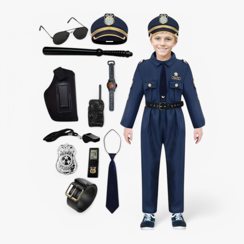Polizei-Outfit für Kinder – Komplettset mit Zubehör