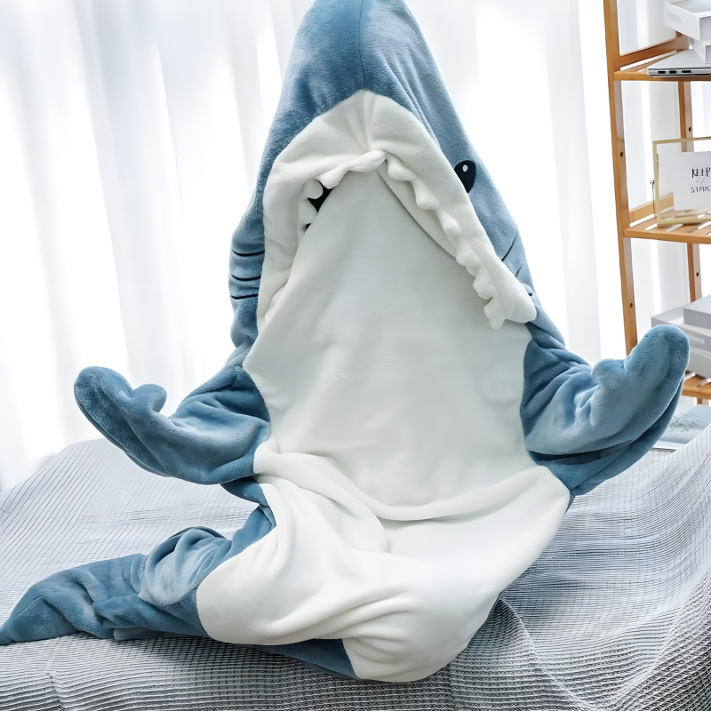 Niedlicher Hai-Plüsch-Einteiler für Kinder – Superweich und verspielt