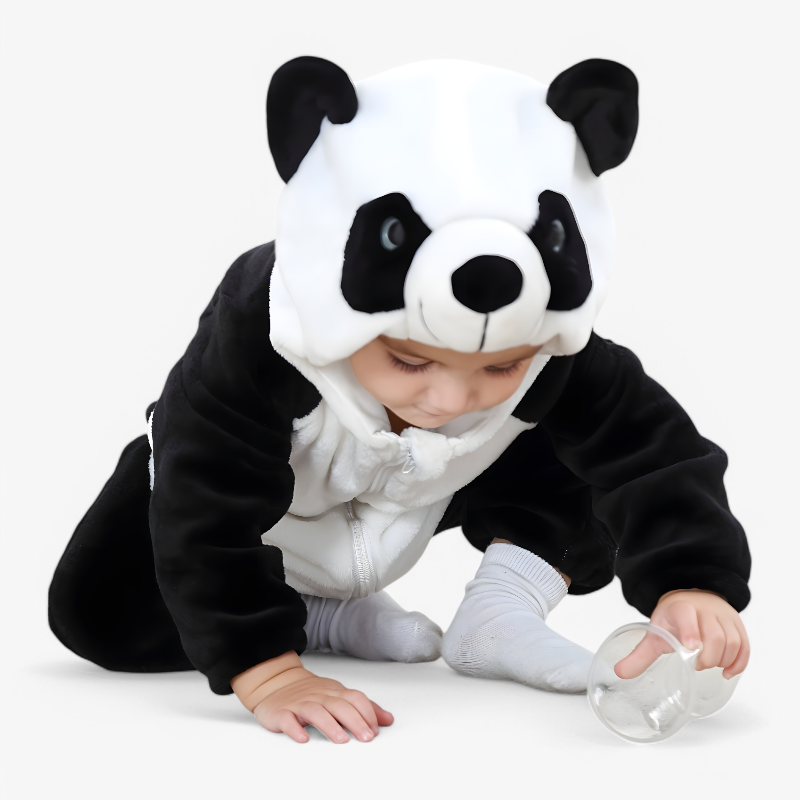 Kombinezon Panda dla dzieci – uroczy kombinezon z kapturem w pandę