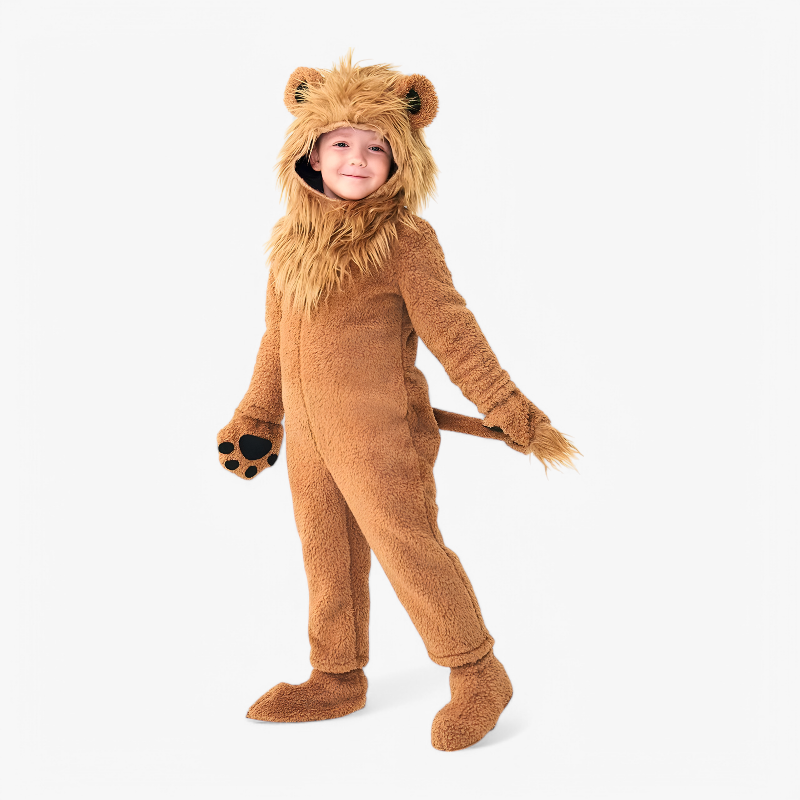 Mutiger Löwe – Löwen-Einteiler für Kinder – Komplettes Set 
