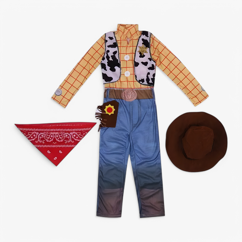 Cowboy-Kostüm für Kinder – inklusive Hut, Halstuch und Accessoires 
