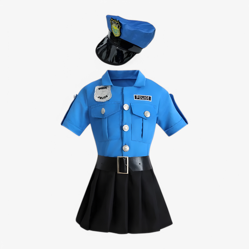 Polizeikostüm für Mädchen – inklusive Hut und Accessoires